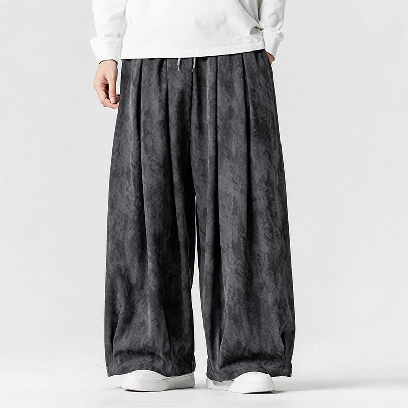 Buddha Stones Spring Fall Casual Simple Striped Ankle Pants Corduroy Men's Straight Leg Pants With Pockets - image 13