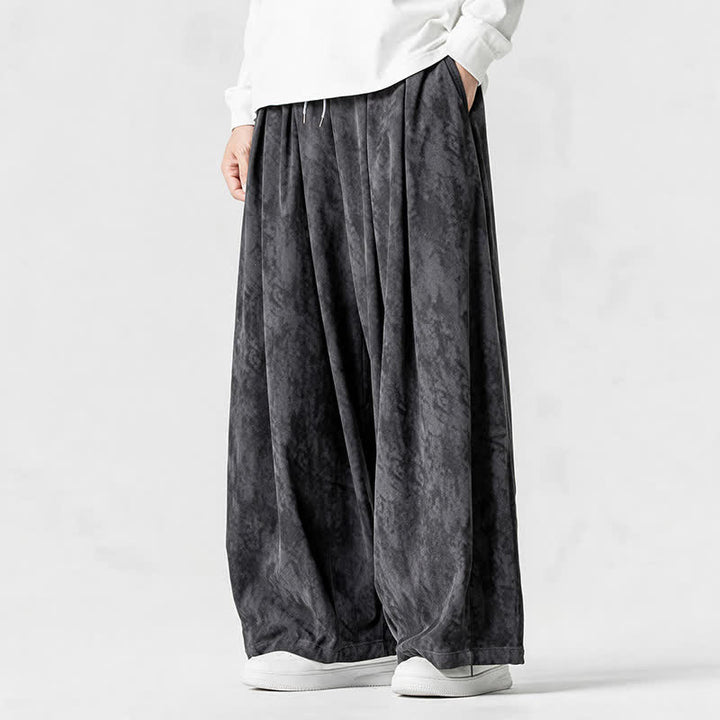 Buddha Stones Spring Fall Casual Simple Striped Ankle Pants Corduroy Men's Straight Leg Pants With Pockets - image 11
