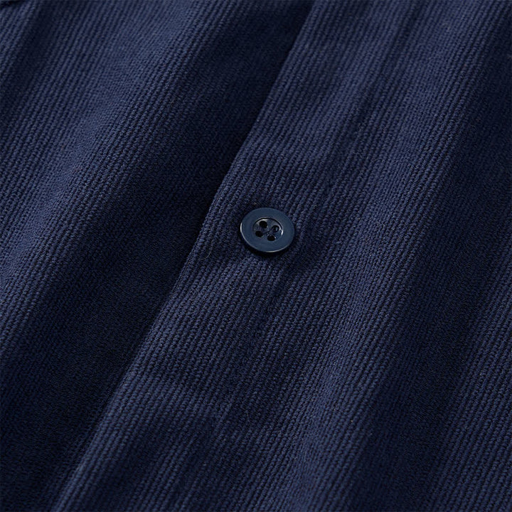 Buddha Stones Spring Casual Simple Solid Corduroy Men's Long Sleeve Shirts With Patch Pockets - image 22