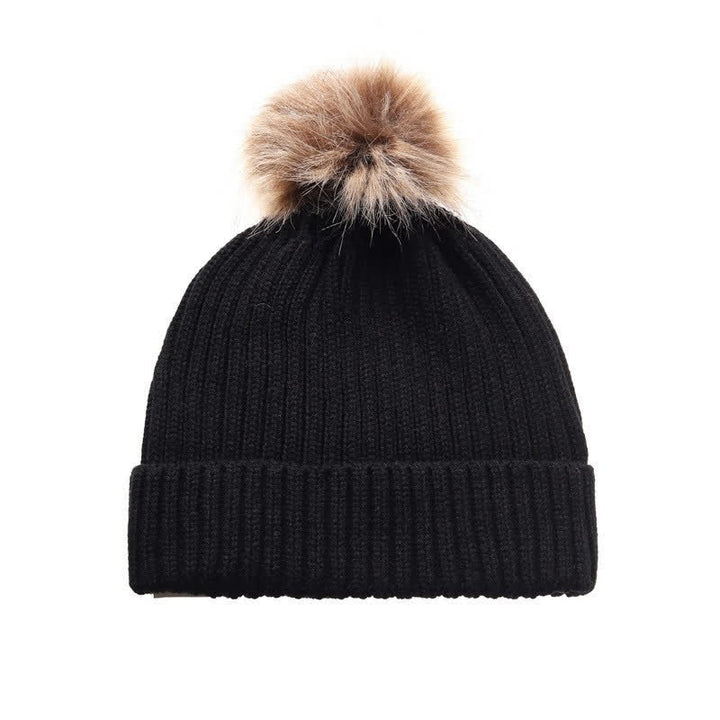 Buddha Stones Fall Winter Ribbed Knit Pom Pom Cozy Women's Scarf Hat Gloves - image 6