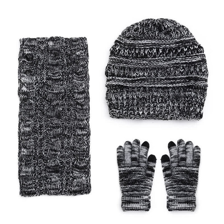 Buddha Stones Fall Winter Cable Knit Beanie Scarf Glove Set Women's Hat - image 10