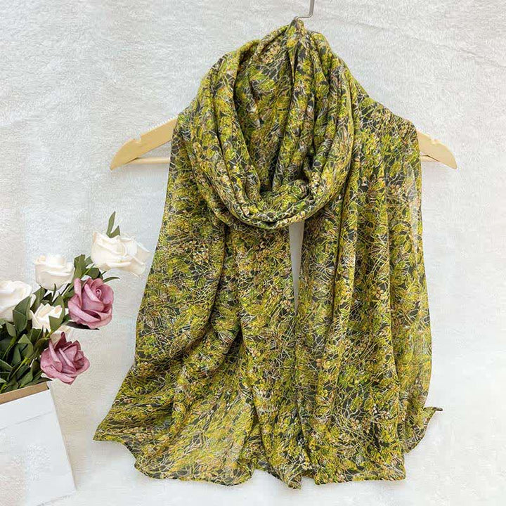Buddha Stones Spring Summer Vintage Floral Abstract Women's Scarf - image 5