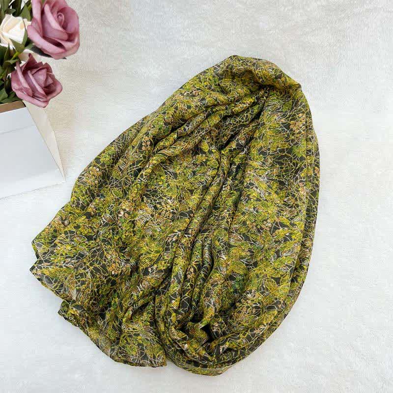 Buddha Stones Spring Summer Vintage Floral Abstract Women's Scarf - image 6