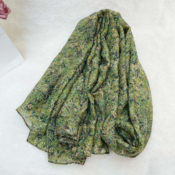 Buddha Stones Spring Summer Vintage Floral Abstract Women's Scarf - image 8