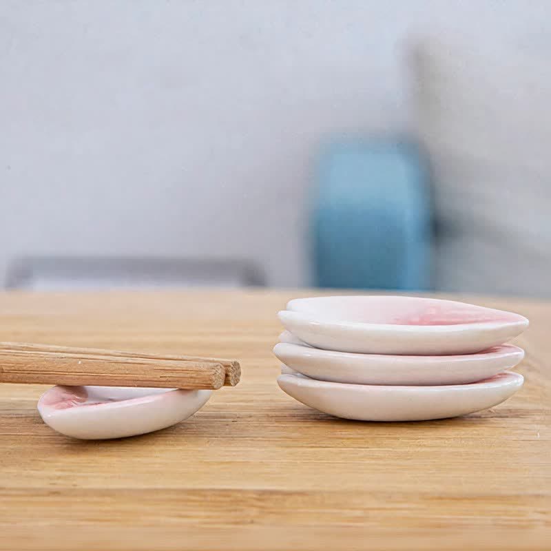 Buddha Stones Pink Sakura Petal Ceramic Japanese Style Elegant Chopstick Holder - image 5