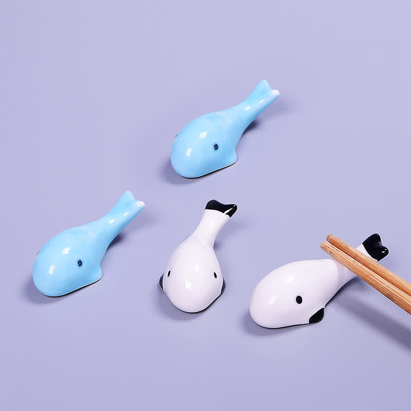 Buddha Stones Ceramic Dolphin Japanese Style Tabletop Chopstick Holder - image 8