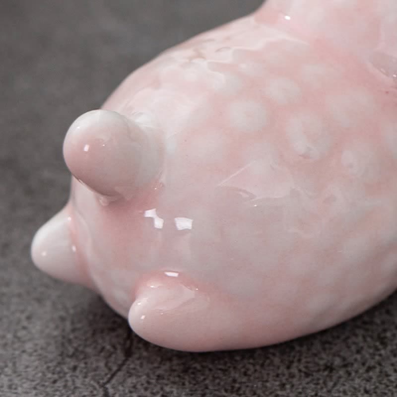 Buddha Stones Glazed Ceramic Lucky Sheep Chopstick Holder - image 7