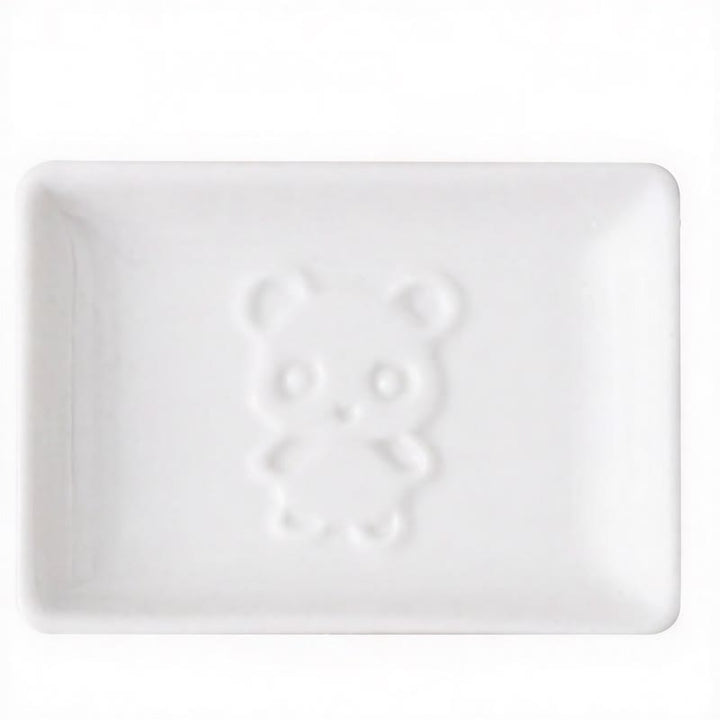 Buddha Stones White Ceramic Panda Relief Mini Sauce Dish - Square(Approx. 9 cm × 6.5 cm × 1.8 cm) - Stand - image 6