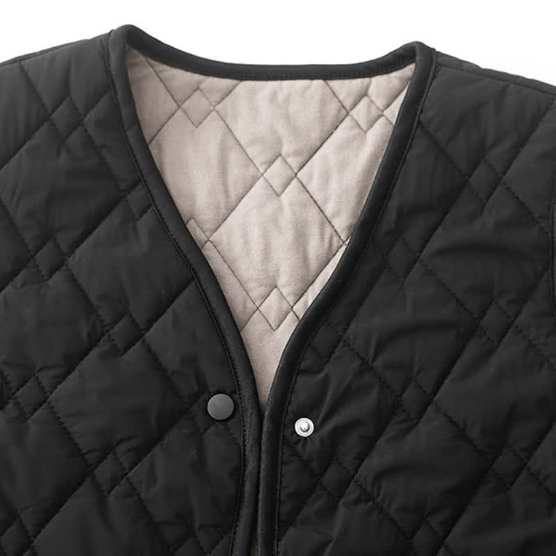 Buddha Stones Fall Winter Casual Minimalist Geometric Tank Top Women's Vest With Pockets - image 22