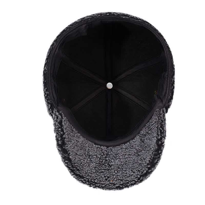 Buddha Stones Winter Plush Trim Earflap Baseball Style Men's Hat - image 6