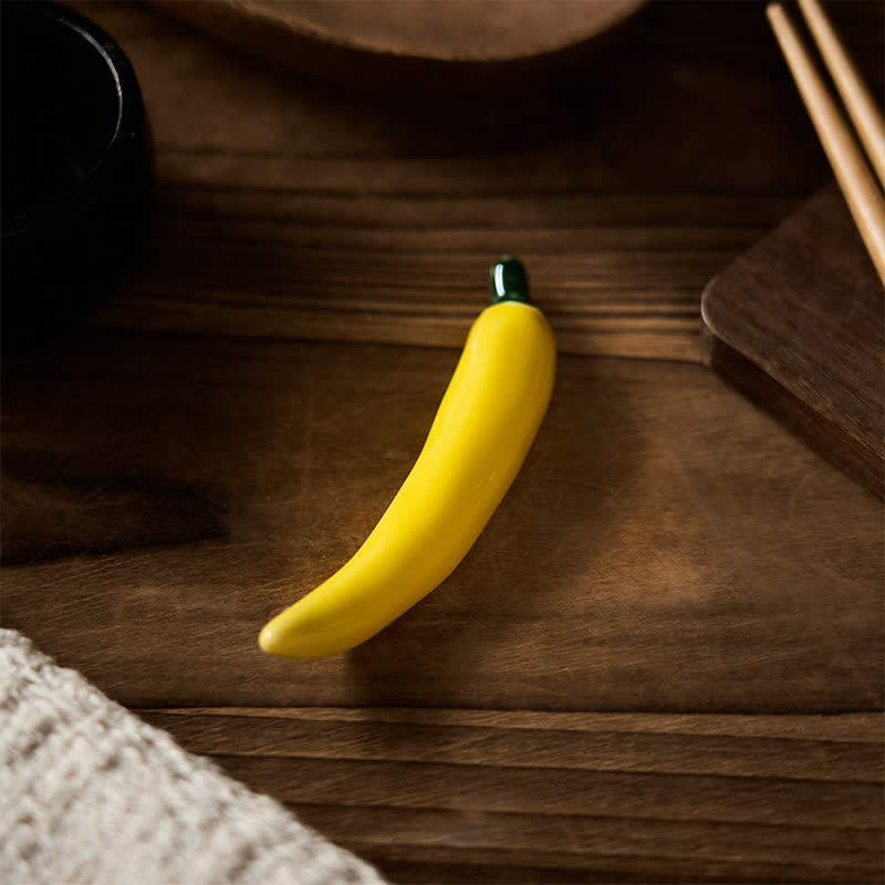 Buddha Stones Ceramic Vegetable Design Mini Tabletop Chopstick Holder - image 18