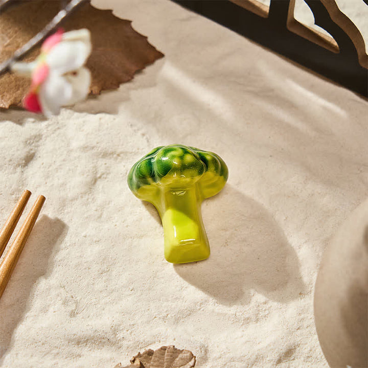Buddha Stones Ceramic Vegetable Design Mini Tabletop Chopstick Holder - Broccoli Approx. 3.7 × 3 × 2.5 cm - Ceramic - image 38