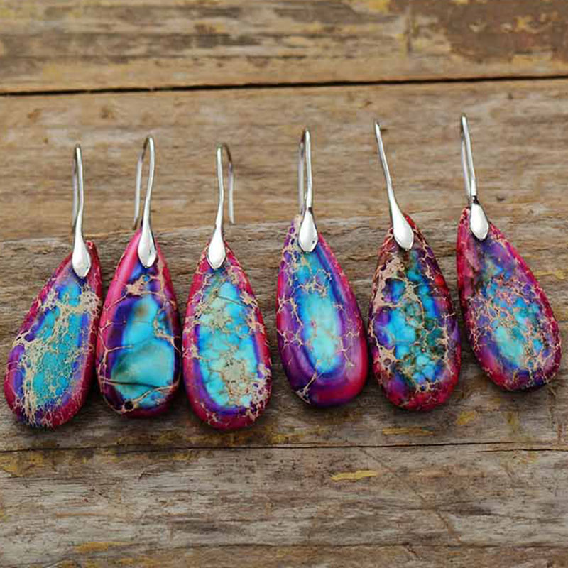 Buddha Stones Emperor Stone Crystal Happiness Earrings - image 9