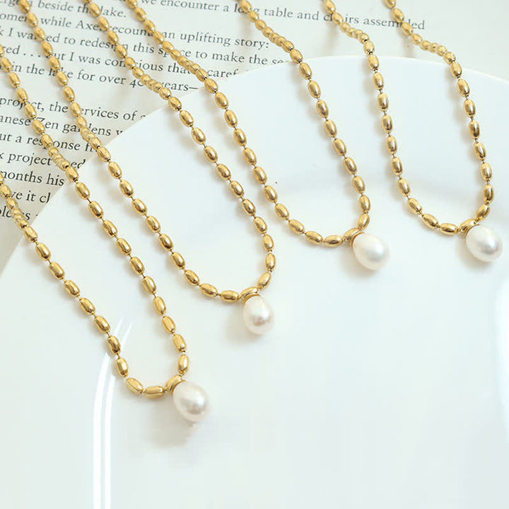 Pearl Bead Peace Necklace Pendant - image 8