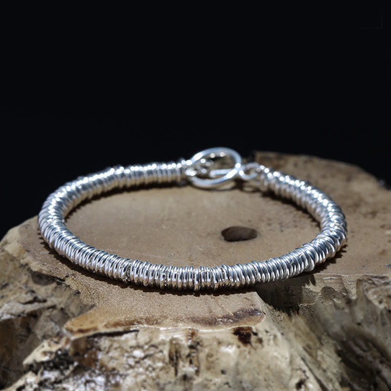 Buddha Stones Simple Circle Pattern Design Luck Chain Bracelet - image 1