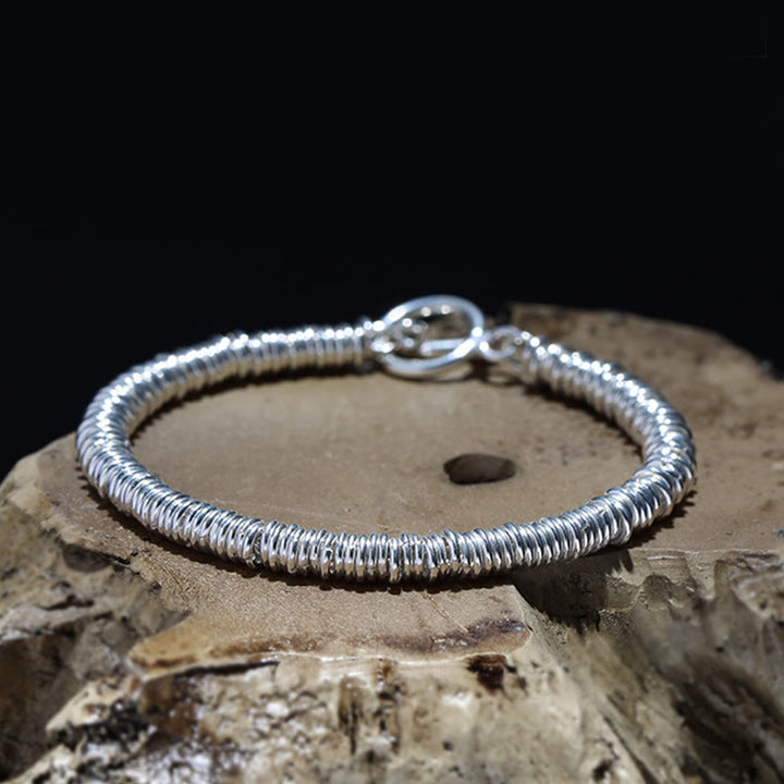 Buddha Stones Simple Circle Pattern Design Luck Chain Bracelet - image 1