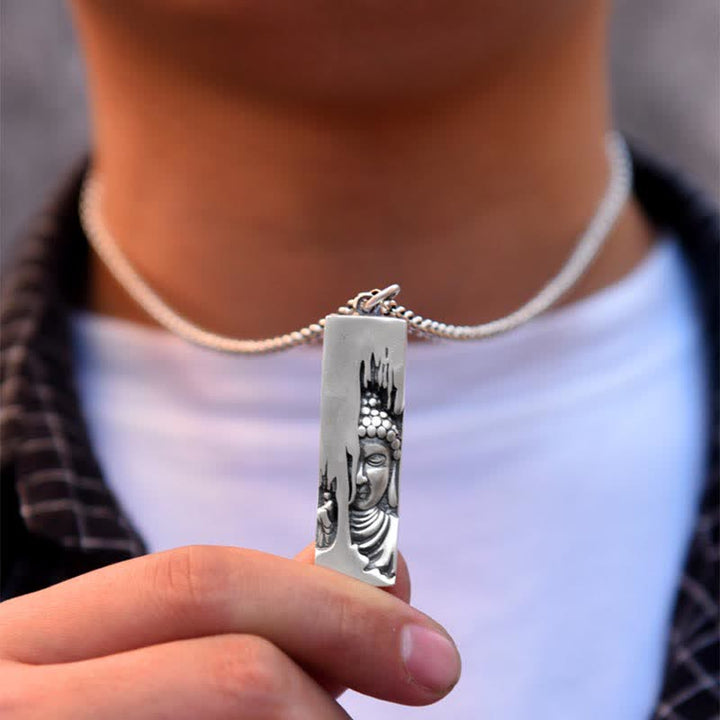 Buddha Stones Tathagata Buddha Strength Protection Amulet Lucky Vintage Style Pendant Necklace - image 7