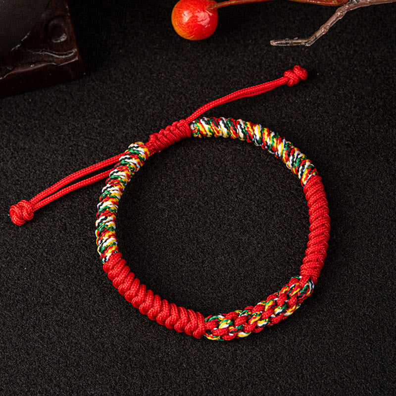 Buddha Stones Tibetan Handmade Colorful King Kong Knot Luck Braid String Bracelet - image 2