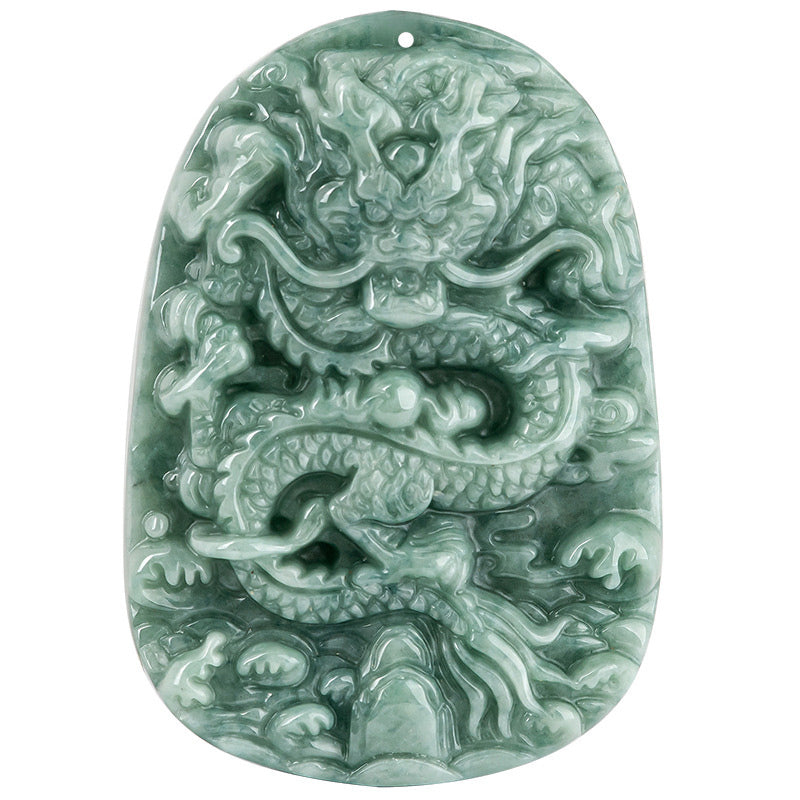 Buddha Stones Chinese Zodiac Dragon Jade Prosperity Necklace Bead String Pendant - image 9