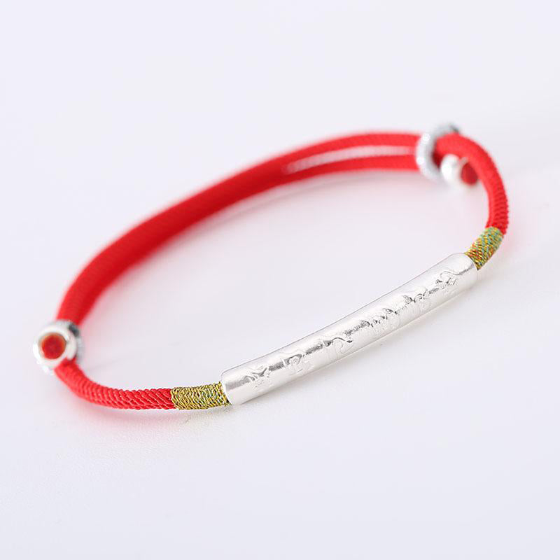 Buddha Stones Tibetan Buddhist Handmade Mani Mantra Lucky Red String Bracelet - image 13