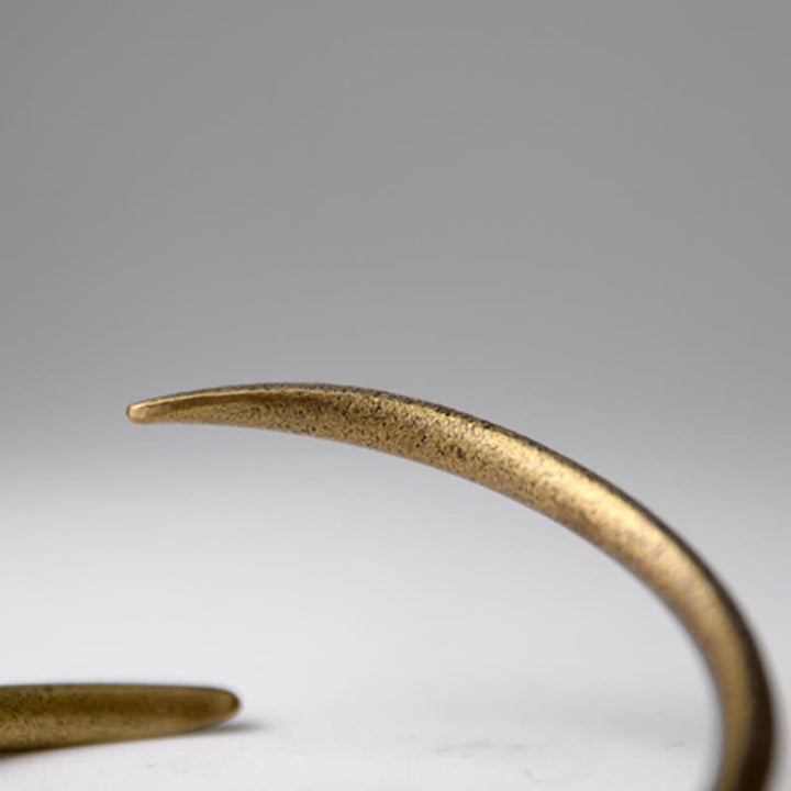 Buddha Stones Simple Design Copper Luck Adjustable Cuff Bracelet - image 10