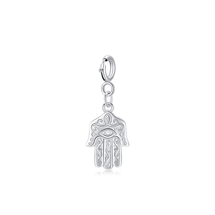 925 Sterling Silver Evil Eye Hamsa Symbol Prosperity Luck Chain Necklace Pendant - HAMSA Silver(Pendant Only) - image 6