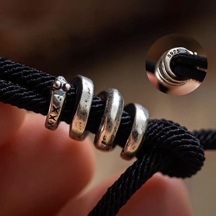 Buddha Stones Tibetan Om Mani Padme Hum Carved Amulet Double Wrap Bracelet - image 6