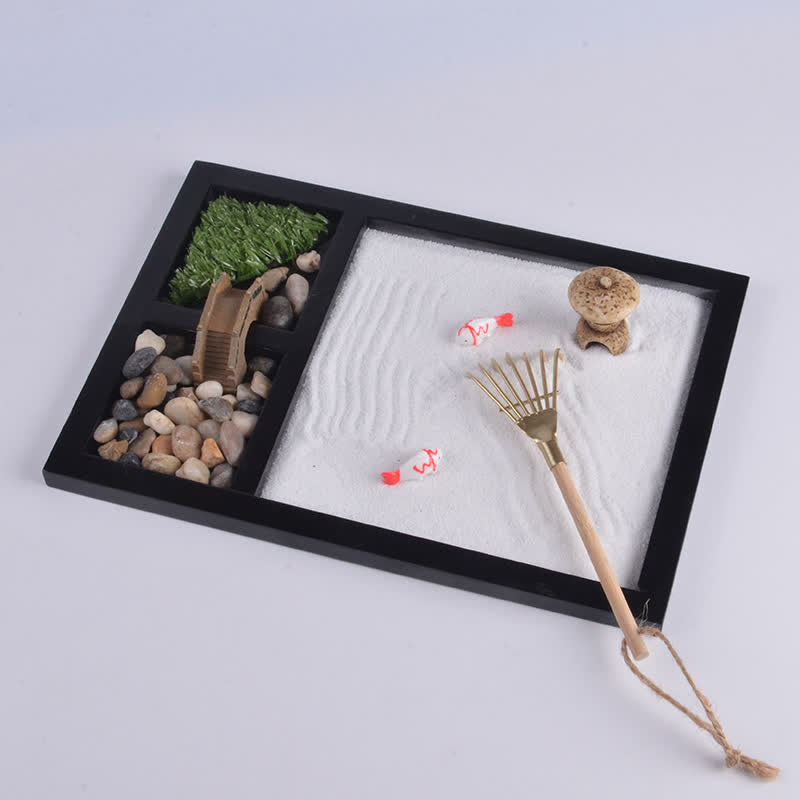 Buddha Stones Koi Fish Small Bridge Calm Peace Meditation Zen Garden Decoration - Koi Fish Zen Garden - image 0