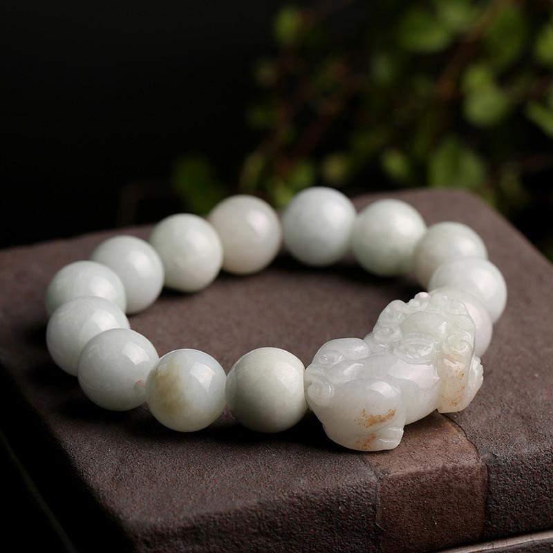 Buddha Stones Fengshui Wealth Prosperity Jade PiXiu Luck Bracelet - image 4