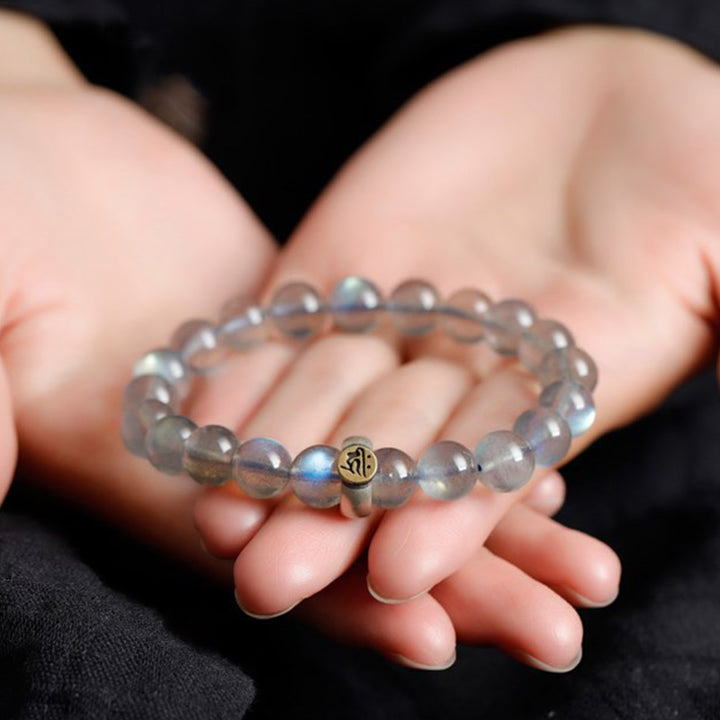 Buddha Stones 12 Chinese Zodiac Moonstone Calm Love Bracelet - image 2