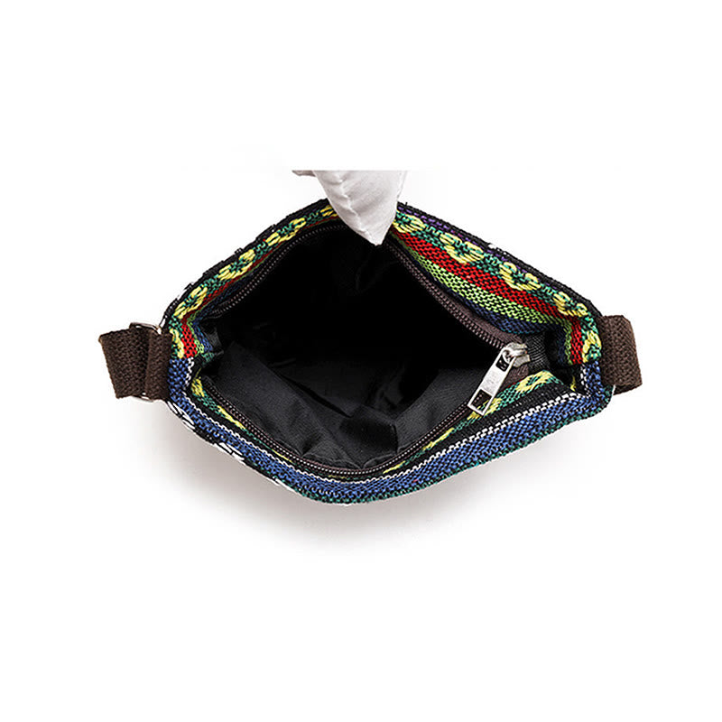 Buddha Stones Elephant Butterfly Embroidered Canvas Tote Bag Shoulder Bag Crossbody Bag - image 13