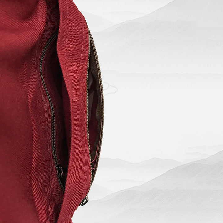 Buddha Stones Handmade OM Mantra Embroidered Spiritual Mind Practice Cotton Crossbody Bag Shoulder Bag Cellphone Bag - image 5