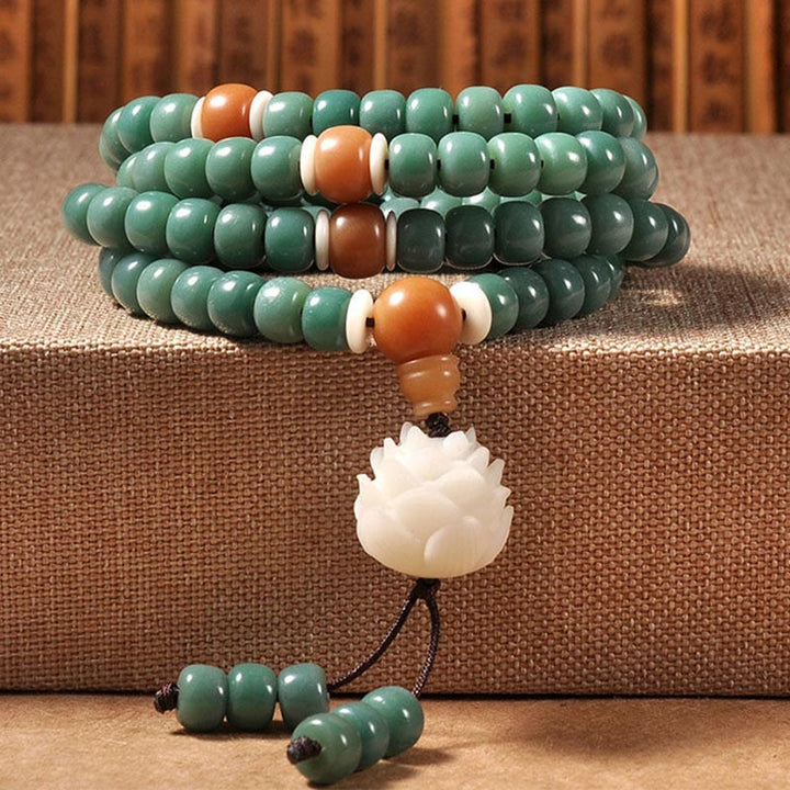 Buddha Stones Lotus Cyan Bodhi Seed Success Bracelet - image 0