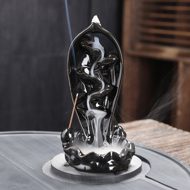 Buddha Stones Waterfall Incense Burner Backflow Incense Holder - 2 - image 10