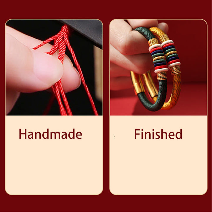 Buddha Stones Tibetan Handmade Colorful King Kong Knot Five Elements Luck Braid String Bracelet - image 21