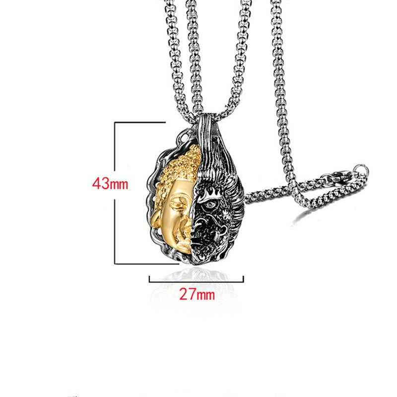 Buddha Stones Half Buddha Half Devil Powerful Necklace - image 5