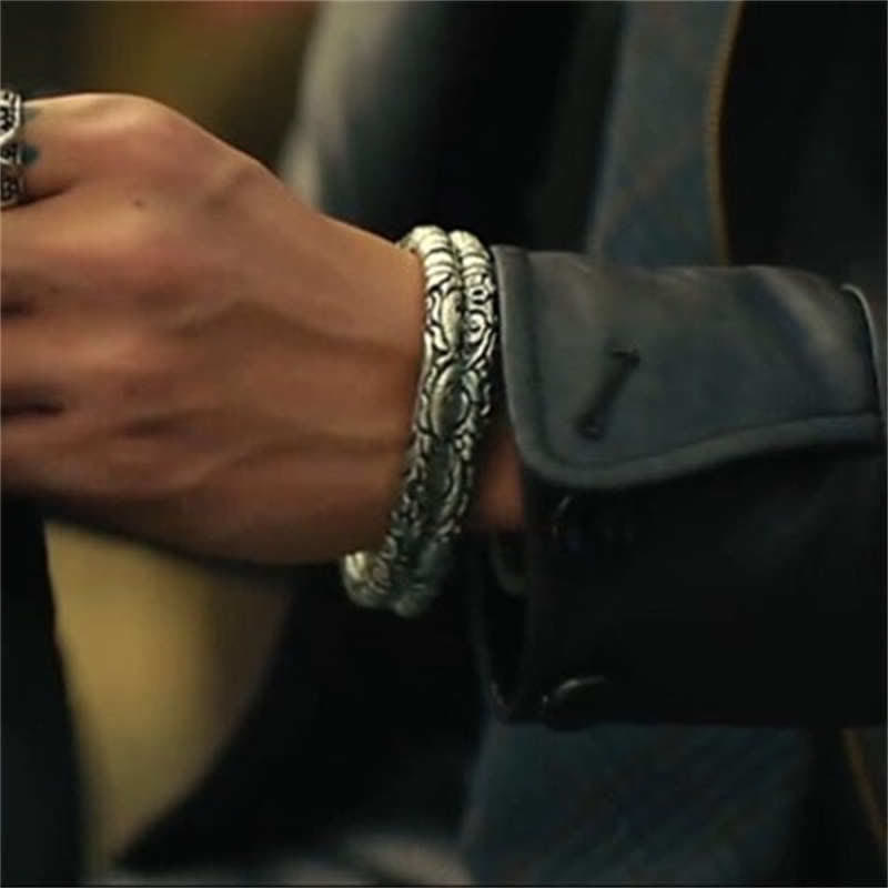 Buddha Stones Dragon Head Carved Luck Bracelet Bangle - image 1