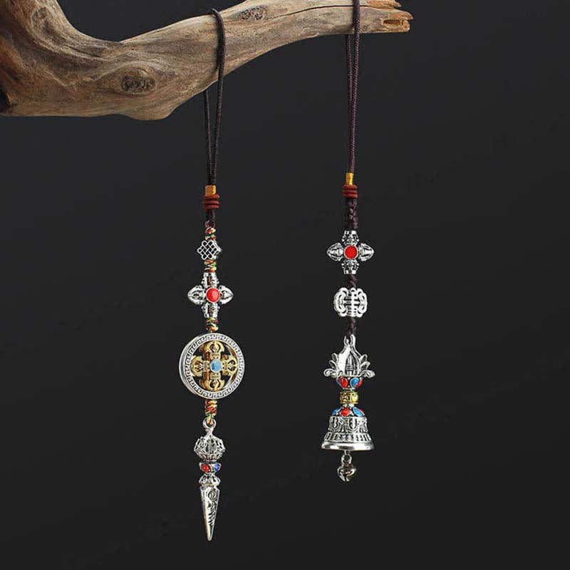 Tibet Om Mani Padme Hum Vajra Dorje Spiritual Car Hanging Decoration - image 0