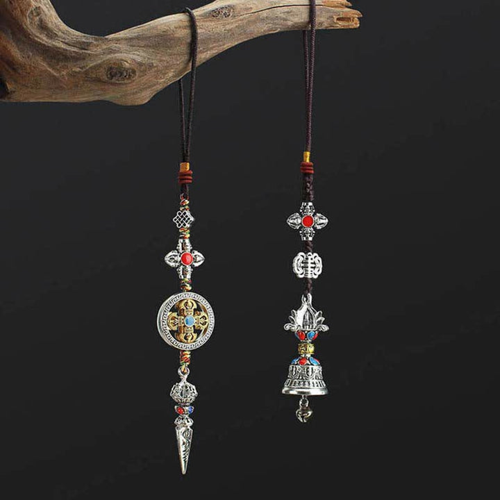 Tibet Om Mani Padme Hum Vajra Dorje Spiritual Car Hanging Decoration - image 0