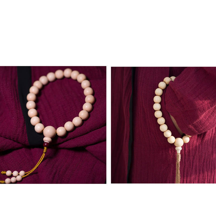 Buddha Stones Natural Abelia Biflora Wood Blessing Wrist Mala - image 13