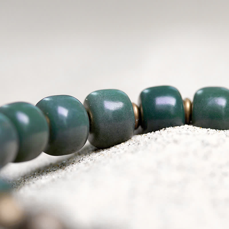 Buddha Stones Tibetan Cyan Bodhi Seed Copper Success Bracelet - image 6