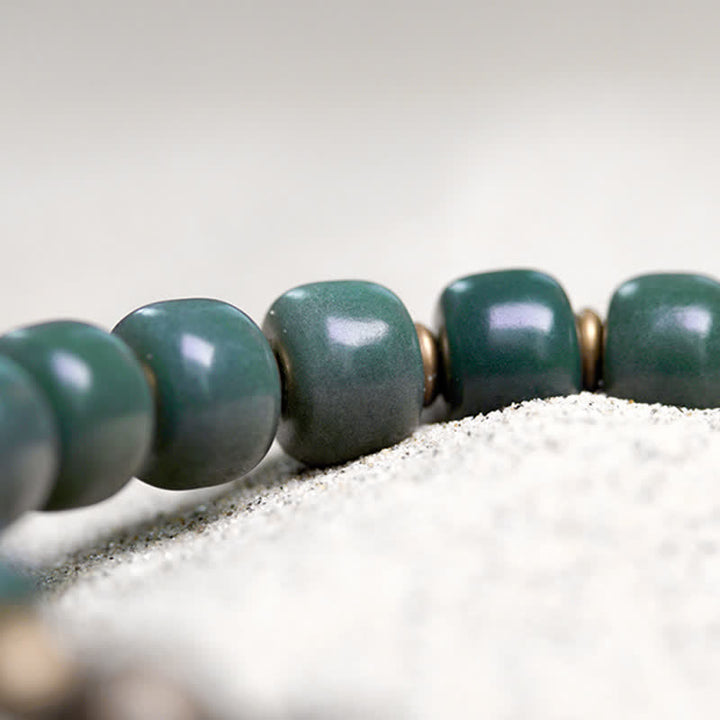 Buddha Stones Tibetan Cyan Bodhi Seed Copper Success Bracelet - image 6