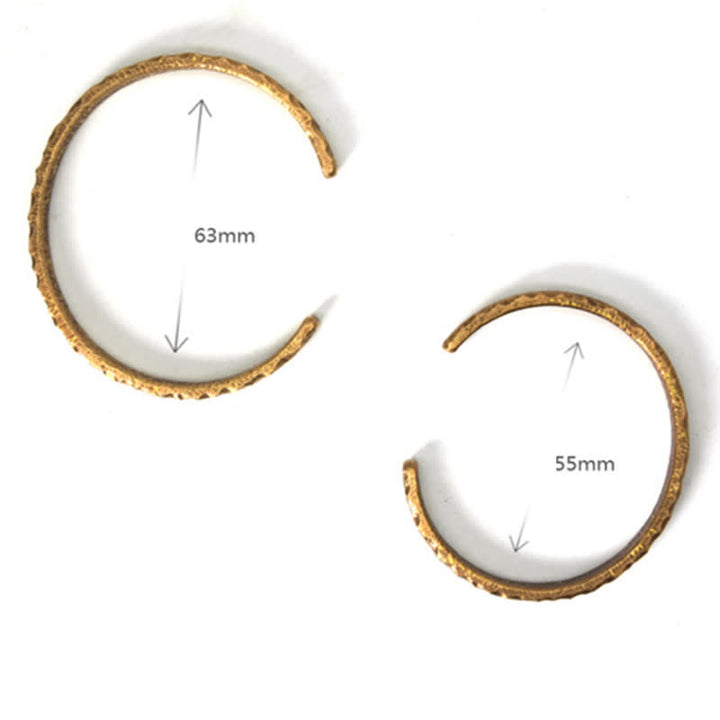 Buddha Stones Simple Design Copper Wealth Cuff Bracelet - image 13