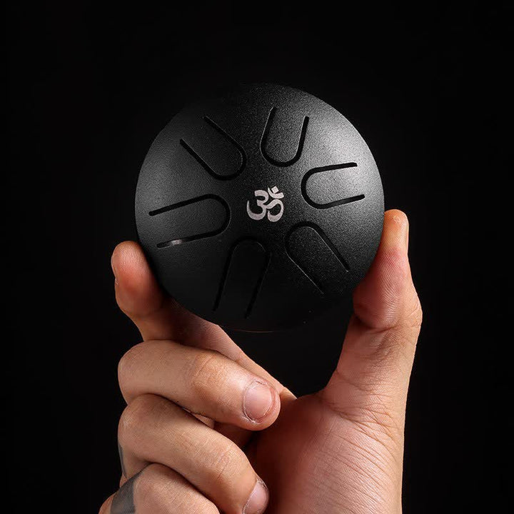 Mini Steel Tongue Drum 3 Inch Sound Healing Drum Kit - Black - image 13