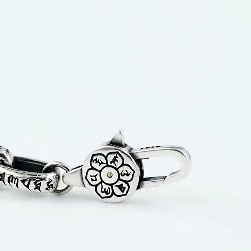 Buddha Stones Om Mani Padme Hum Double Dorje Copper Engraved Wisdom Bracelet - image 11