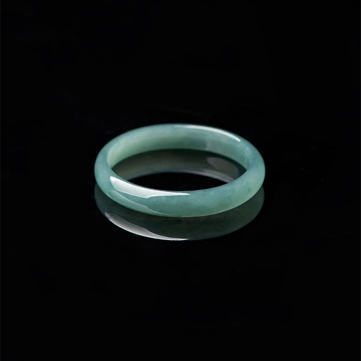 Buddha Stones Natural Jade Prosperity Protection Ring - image 8