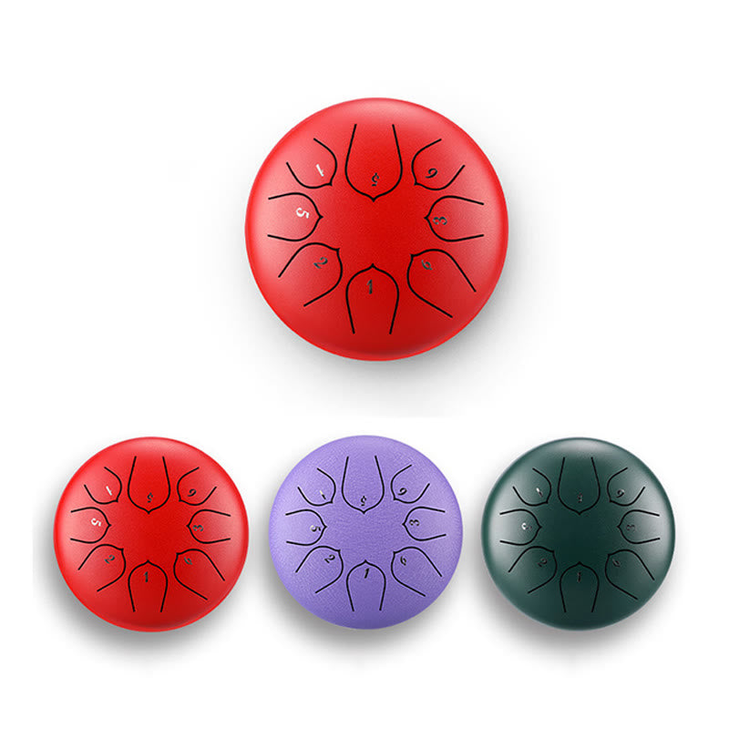 Buddha Stones Steel Tongue Drum Sound Healing Meditation Lotus Pattern Drum Kit 8 Note 6 Inch Percussion Instrument - image 20