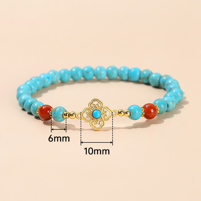 Buddha Stones Turquoise Bead Protection Balance Bracelet - image 10