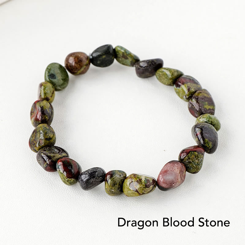Natural Irregular Shape Crystal Stone Spiritual Awareness Bracelet - Dragon Blood Stone - image 39