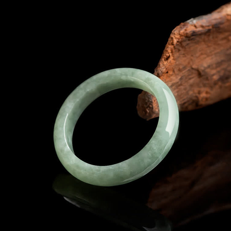Buddha Stones Natural Jade Prosperity Abundance Ring - image 6